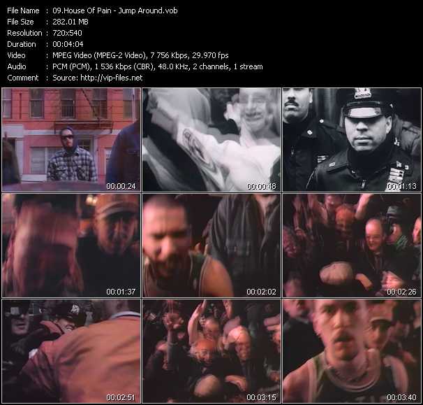 House Of Pain video ”Jump Around” from dvd ”ETV ET-VideoLink Nite Life 209 October 1994”