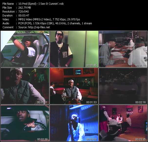 Pmd (Epmd) video ”I Saw It Cummin'” from dvd ”ETV ET-VideoLink Nite Life 209 October 1994”