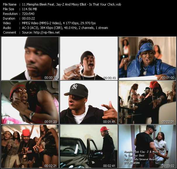 Memphis Bleek Feat. Jay-Z And Missy Elliott video ”Is That Your Chick” from dvd ”ETV Network Vital Hitz 2040 January 2001”