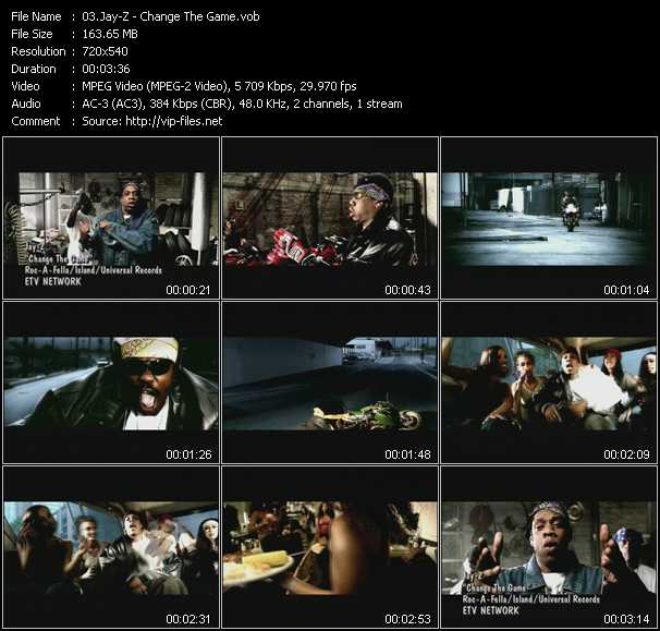 Jay-Z video ”Change The Game” from dvd ”ETV Network Vital Hitz 2041 February 2001”