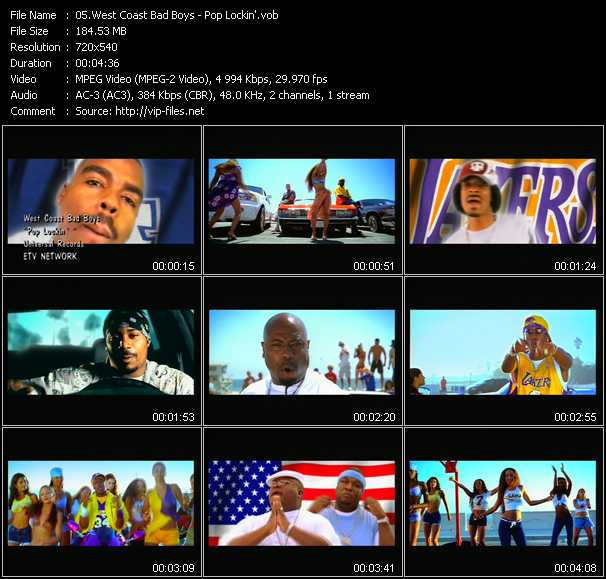 West Coast Bad Boys video ”Pop Lockin'” from dvd ”ETV Network Vital Hitz 2053 February 2002”