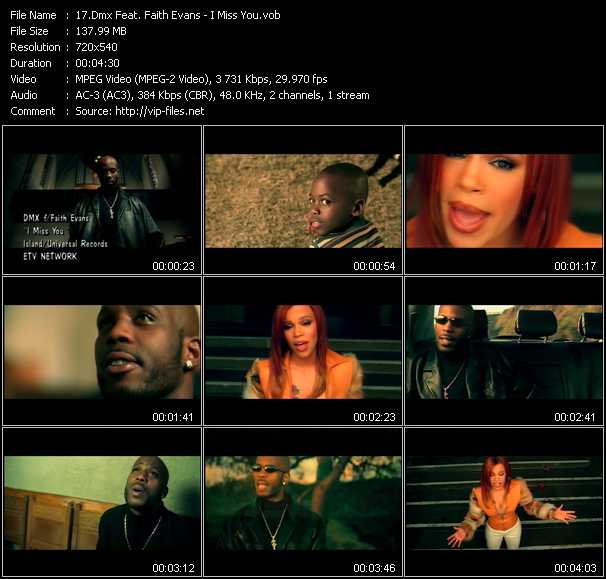 Dmx Feat. Faith Evans video ”I Miss You” from dvd ”ETV Network Vital Hitz 2053 February 2002”