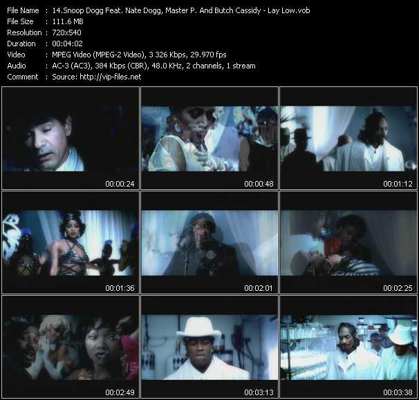 Snoop Dogg Feat. Nate Dogg, Master P And Butch Cassidy video ”Lay Low” from dvd ”ETV Network Vital Hitz 2042 March 2001”