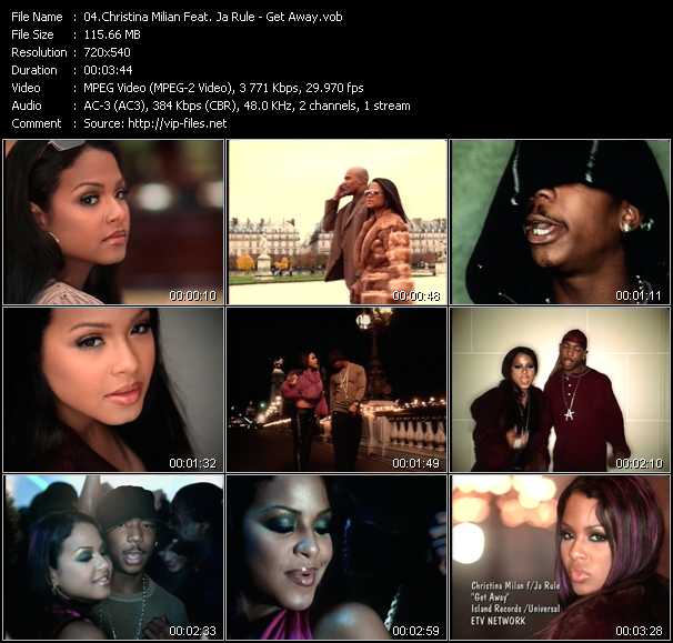 Christina Milian Feat. Ja Rule video ”Get Away” from dvd ”ETV Network Vital Hitz 2054 March 2002”