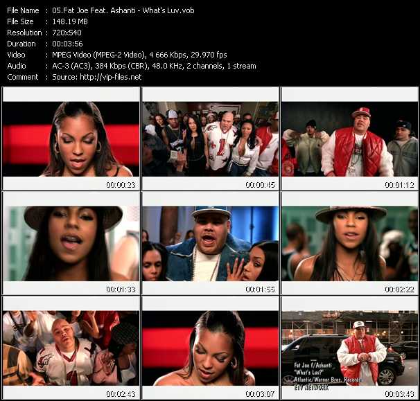 Fat Joe Feat. Ashanti video ”What's Luv?” from dvd ”ETV Network Vital Hitz 2055 April 2002”