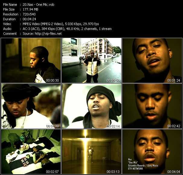 Nas video ”One Mic” from dvd ”ETV Network Vital Hitz 2055 April 2002”