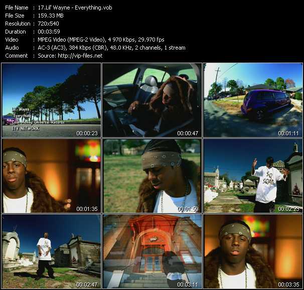 Lil' Wayne video ”Everything” from dvd ”ETV Network Vital Hitz 2044 May 2001”