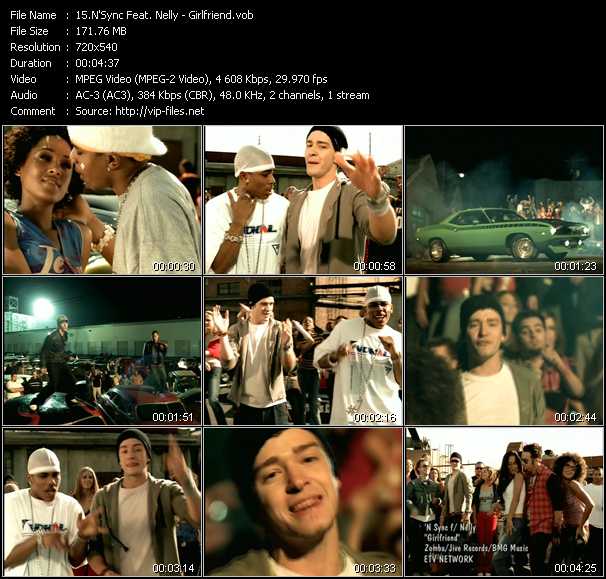 N'Sync Feat. Nelly video ”Girlfriend” from dvd ”ETV Network Vital Hitz 2056 May 2002”