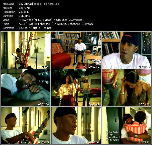 Raphael Saadiq Feat. D'Angelo video ”Be Here” from dvd ”ETV Network Vital Hitz 2056 May 2002”