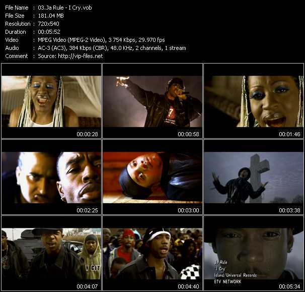 Ja Rule video ”I Cry” from dvd ”ETV Network Vital Hitz 2045 June 2001”