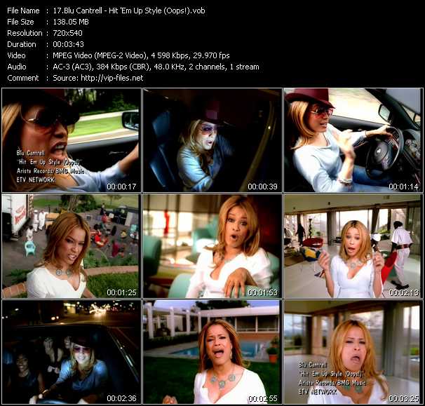 Blu Cantrell video ”Hit 'Em Up Style (Oops!)” from dvd ”ETV Network Vital Hitz 2045 June 2001”