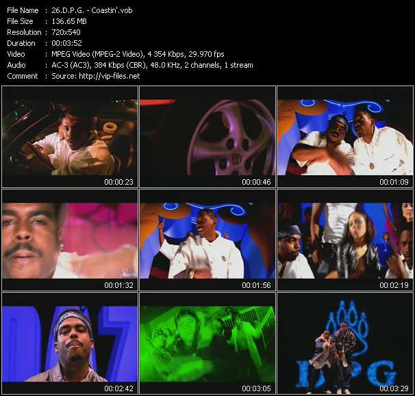 D.P.G. video ”Coastin'” from dvd ”ETV Network Vital Hitz 2045 June 2001”