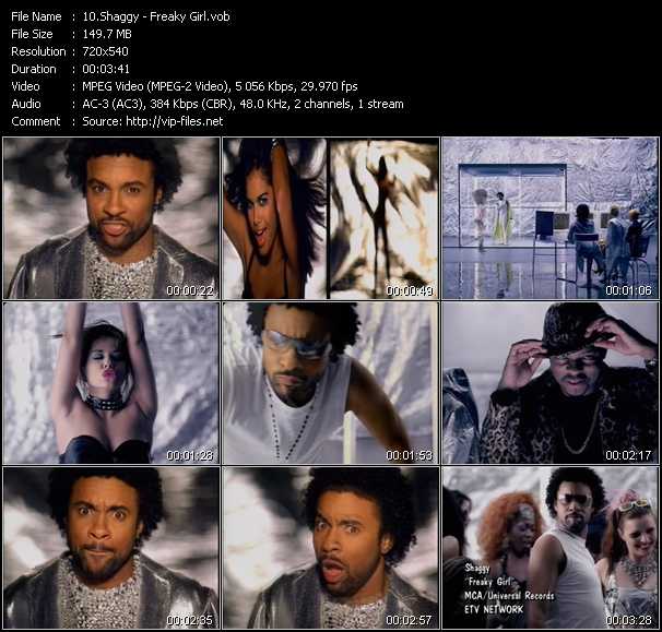 Shaggy video ”Freaky Girl” from dvd ”ETV Network Vital Hitz 2046 July 2001”