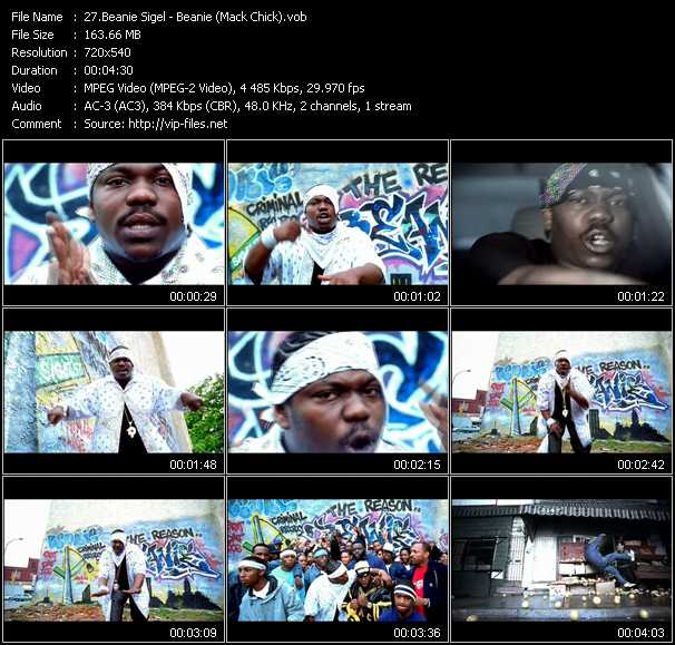 Beanie Sigel video ”Beanie (Mack Chick)” from dvd ”ETV Network Vital Hitz 2046 July 2001”