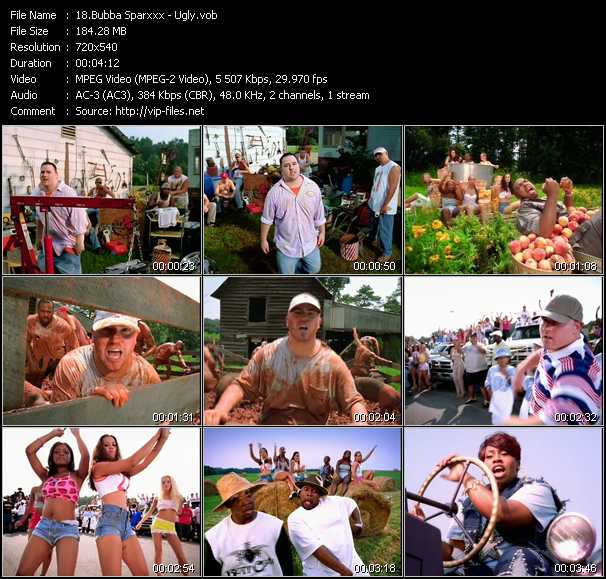 Bubba Sparxxx video ”Ugly” from dvd ”ETV Network Vital Hitz 2048 September 2001”