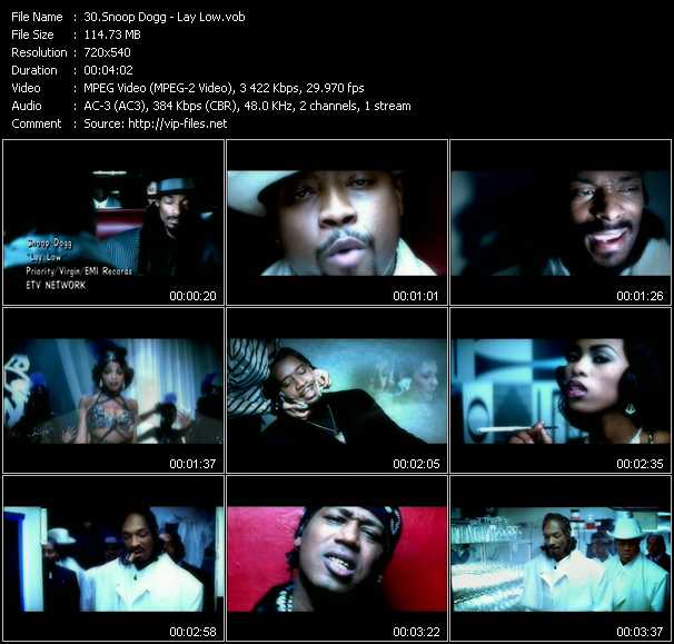 Snoop Dogg video ”Lay Low” from dvd ”ETV Network Vital Hitz 2048 September 2001”