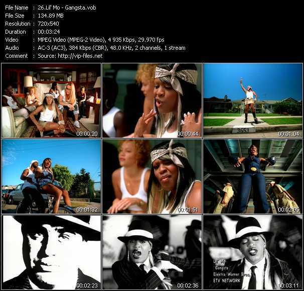 Lil' Mo video ”Gangsta” from dvd ”ETV Network Vital Hitz 2049 October 2001”