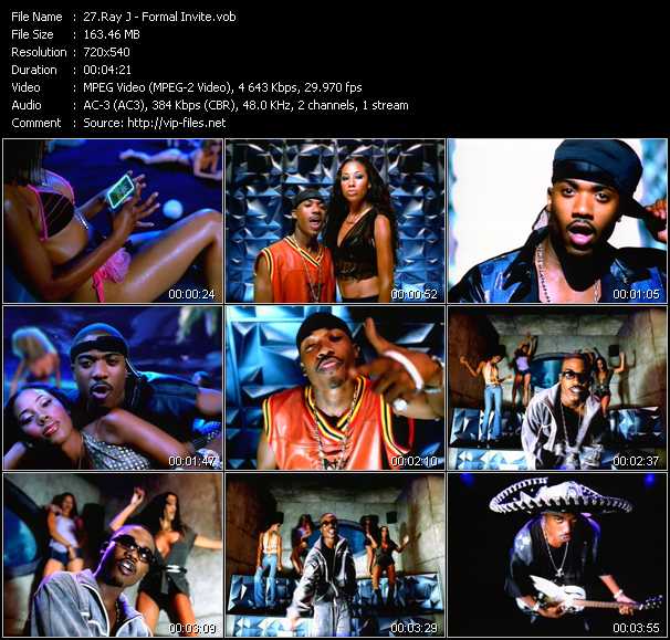 Ray J video ”Formal Invite” from dvd ”ETV Network Vital Hitz 2049 October 2001”