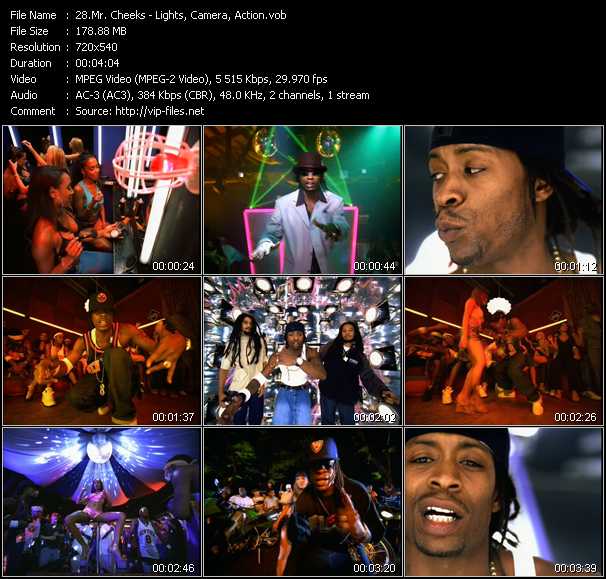 Mr. Cheeks video ”Lights, Camera, Action” from dvd ”ETV Network Vital Hitz 2049 October 2001”