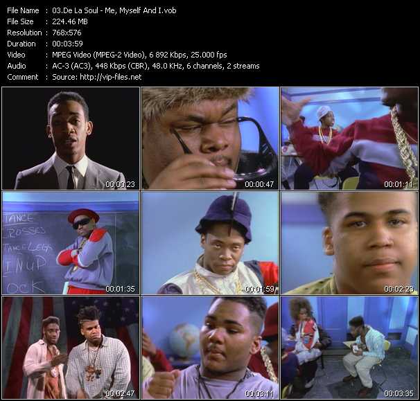 De La Soul video ”Me Myself And I” from dvd ”MTV20 Collection Jams”