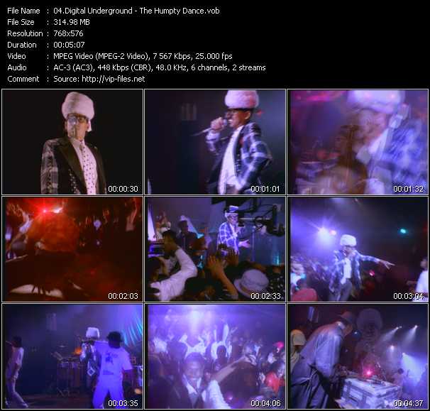 Digital Underground video ”The Humpty Dance” from dvd ”MTV20 Collection Jams”