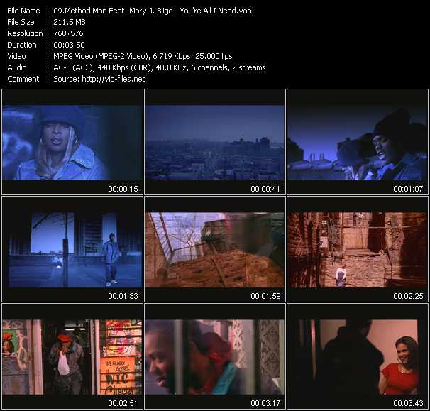 Method Man Feat. Mary J. Blige video ”You're All I Need” from dvd ”MTV20 Collection Jams”