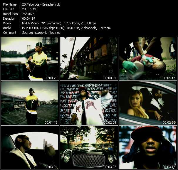 Fabolous video ”Breathe” from dvd ”MixMash Dance November - December 2004”