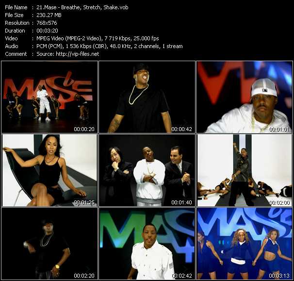 Mase video ”Breathe, Stretch, Shake” from dvd ”MixMash Dance November - December 2004”