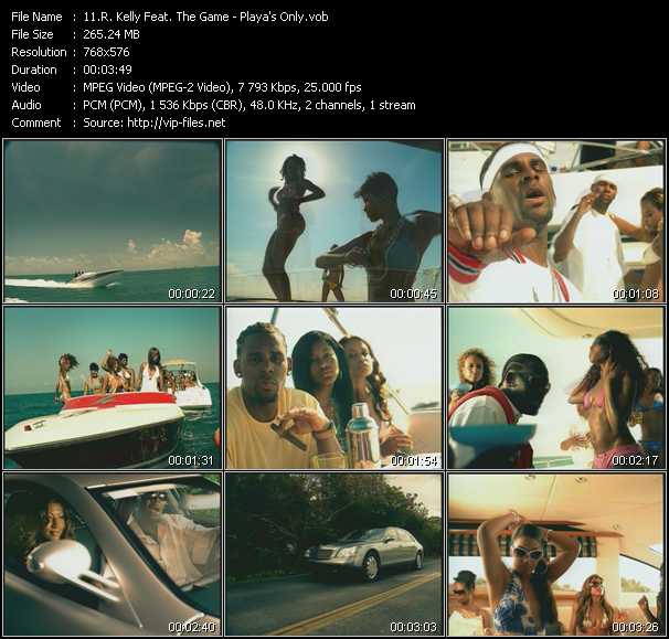 R. Kelly Feat. The Game video ”Playa's Only” from dvd ”MixMash Francais September 2005”