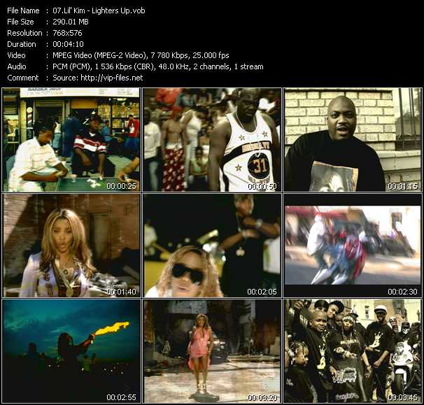 Lil' Kim video ”Lighters Up” from dvd ”MixMash Francais December 2005 - January 2006”