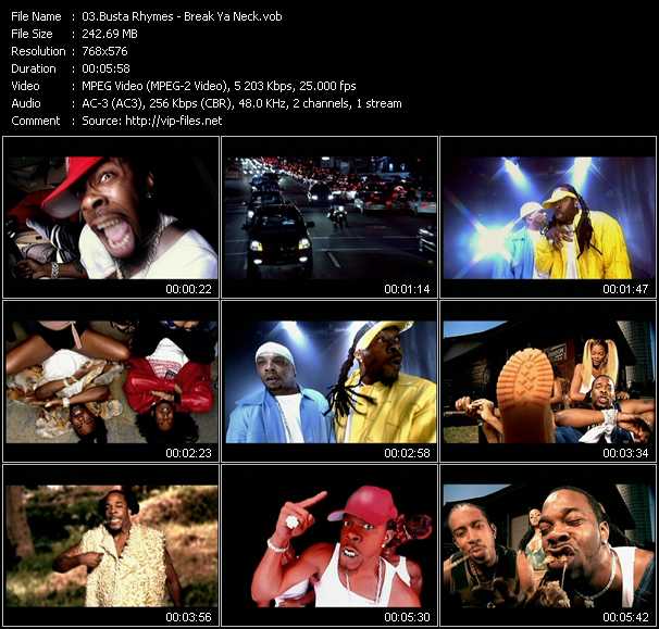 Busta Rhymes video ”Break Ya Neck” from dvd ”MTV Urban Beat 2003”