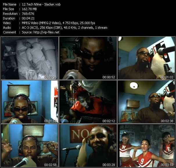 Tech N9ne video ”Slacker” from dvd ”MTV Urban Beat 2003”