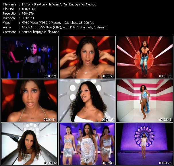 Toni Braxton video ”He Wasn't Man Enough For Me” from dvd ”MTV Urban Beat 2003”