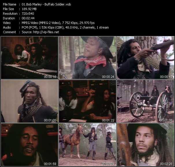 Bob Marley video ”Buffalo Soldier” from dvd ”Telegenics Number 03B. June 1983”