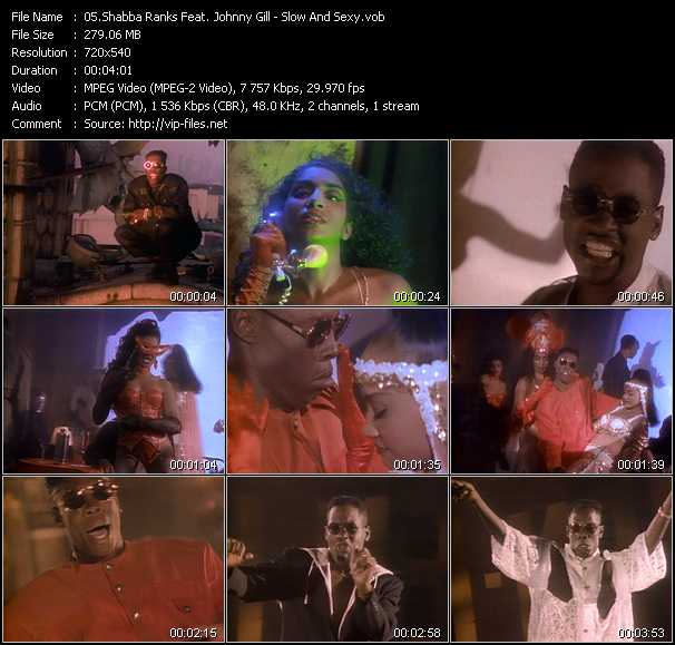 Shabba Ranks Feat. Johnny Gill video ”Slow And Sexy” from dvd ”Telegenics Number 116B. Urban. November 1992”