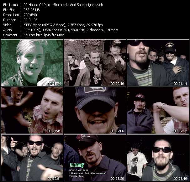 House Of Pain video ”Shamrocks And Shenanigans” from dvd ”Telegenics Number 118B. Urban. January 1993”