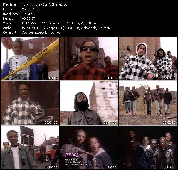 Kris Kross video ”It's A Shame” from dvd ”Telegenics Number 119B. Urban. February 1993”