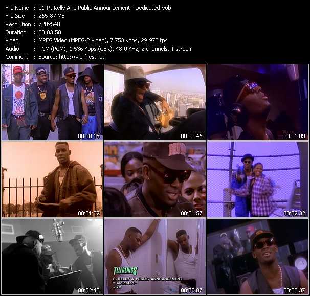 R. Kelly And Public Announcement video ”Dedicated” from dvd ”Telegenics Number 120B. Urban. March 1993”