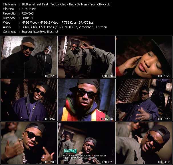 Blackstreet Feat. Teddy Riley video ”Baby Be Mine (From CB4)” from dvd ”Telegenics Number 122B. Urban. May 1993”