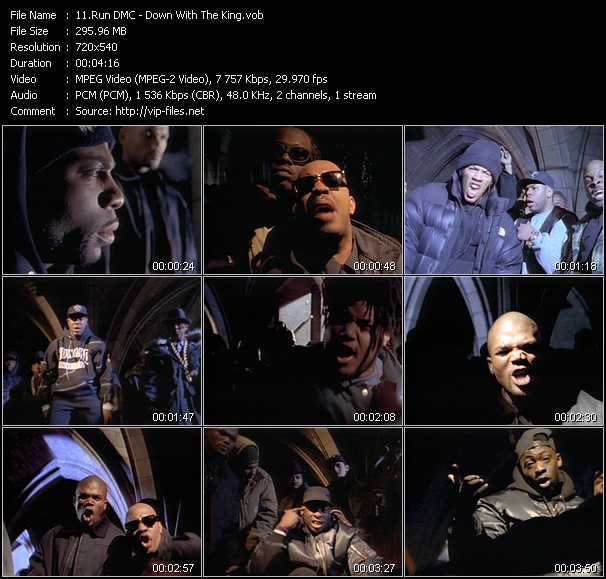 Run DMC video ”Down With The King” from dvd ”Telegenics Number 122B. Urban. May 1993”