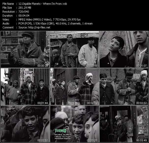 Digable Planets video ”Where I'm From” from dvd ”Telegenics Number 122B. Urban. May 1993”