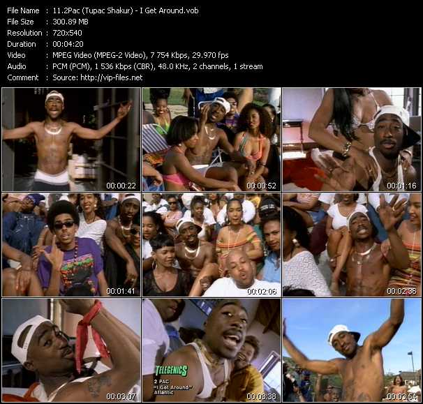 2Pac (Tupac Shakur) video ”I Get Around” from dvd ”Telegenics Number 125B. Urban. August 1993”