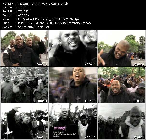 Run DMC video ”Ohh, Watcha Gonna Do” from dvd ”Telegenics Number 125B. Urban. August 1993”