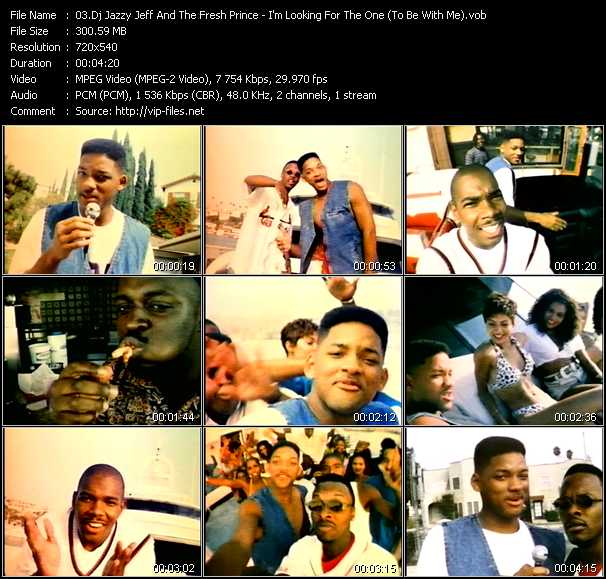 Dj Jazzy Jeff And The Fresh Prince video ”I'm Looking For The One (To Be With Me)” from dvd ”Telegenics Number 129B. Urban. December 1993”