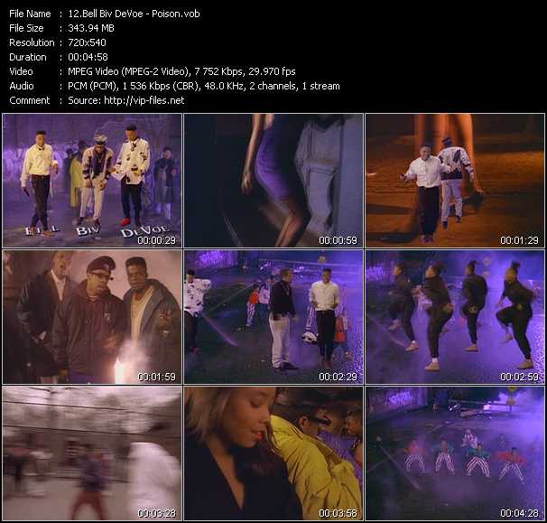 Bell Biv DeVoe video ”Poison” from dvd ”Telegenics Number 86B. Urban. May 1990”