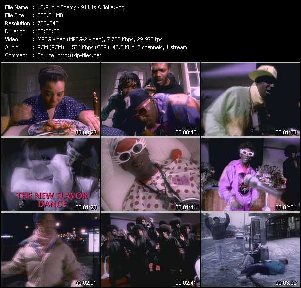 Public Enemy video ”911 Is A Joke” from dvd ”Telegenics Number 86B. Urban. May 1990”