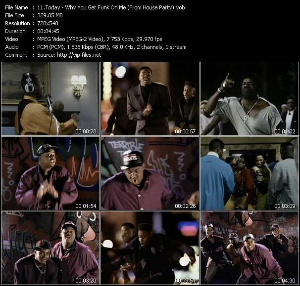 Today video ”Why You Get Funk On Me (From House Party)” from dvd ”Telegenics Number 88B. Urban. July 1990”