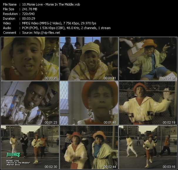 Monie Love video ”Monie In The Middle” from dvd ”Telegenics Number 89B. Urban. August 1990”