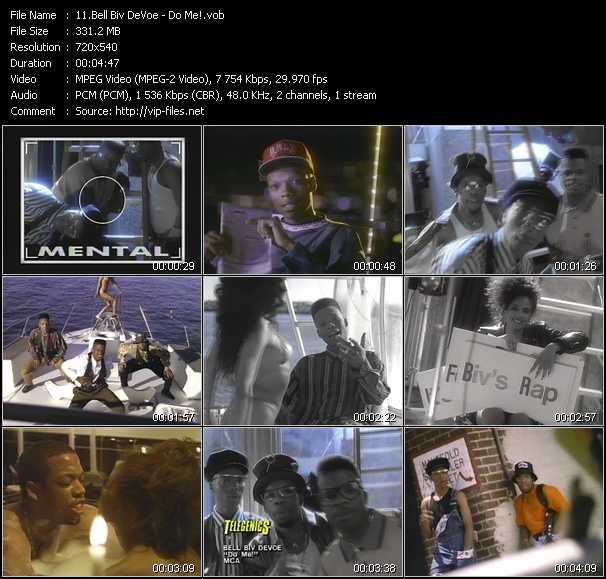 Bell Biv DeVoe video ”Do Me!” from dvd ”Telegenics Number 89B. Urban. August 1990”