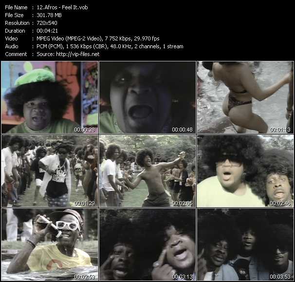 Afros video ”Feel It” from dvd ”Telegenics Number 89B. Urban. August 1990”